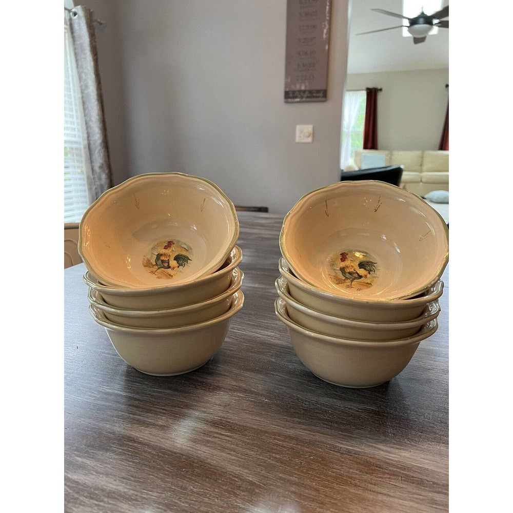 Everyday Gibson Royal Rooster (8) 7" Cereal/Soup Bowls